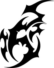 Neo Tribal Tattoo Design Modern Tribal Art with abstract ethnic Symbolism