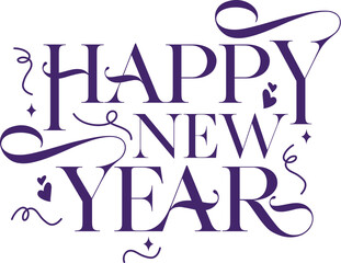 Happy New year typography