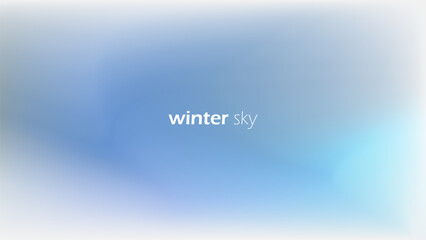 Winter sky. Blurred background. Winter season backdrop with soft colored gradients for seasonal graphic design. Vector illustration.