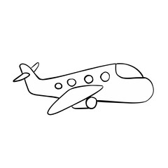 Line illustration of airplane