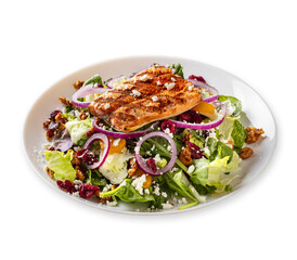 grilled salmon walnut salad 