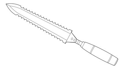 Vektor illustration of a beekeeper's tool, the hive tool, isolated on a white background. Ideal for beekeeping, gardening, and agricultural designs.