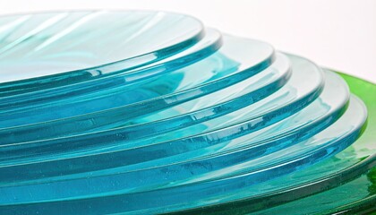 Stack of Glass Plates with Refractive Bands