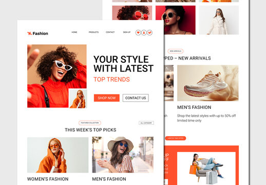 Fashion Landing Page Design