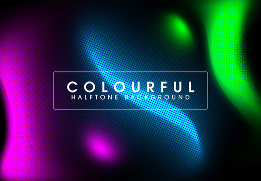 Colourful Halftone Background Design