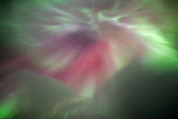 Aurora Borealis, Northern Lights, in the night sky