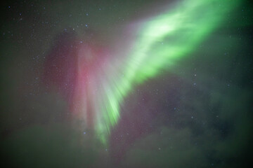 Aurora Borealis, Northern Lights, in the night sky