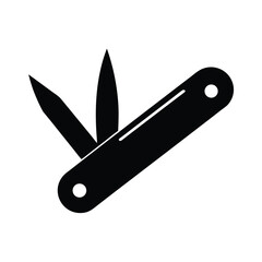 Flat Vector Icon of Multitool Knife