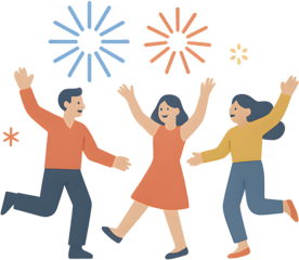 불꽃놀이 속 춤추는 친구들.png