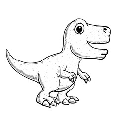 Sketch cute t-rex