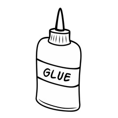 Line illustration of a glue