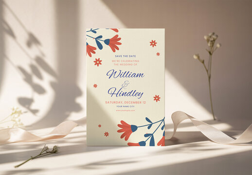 Realistic Greeting Card Mockup