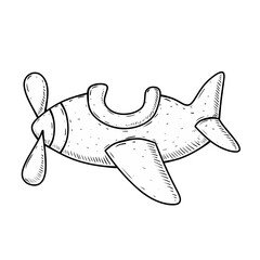 Sketch illustration of airplane