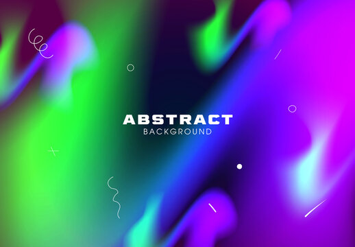 Vibrant Abstract Neon Fluid Gradient Background