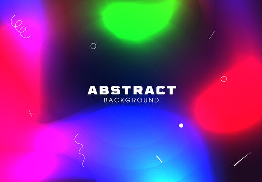 Vibrant Abstract Neon Liquid Background Design Template
