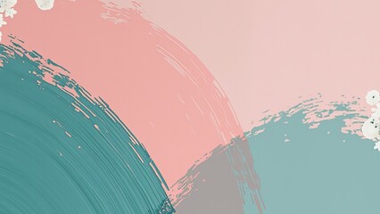 Abstract brush strokes in pastel colors on a textured background  