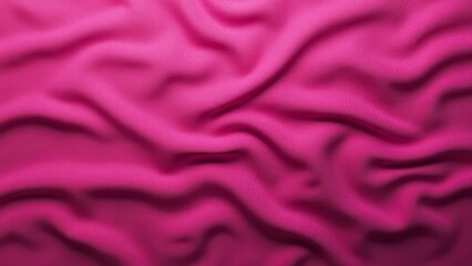 Textured pink fabric with waves and folds in soft lighting  