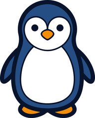 Simple Cute Penguin Vector Illustration