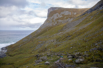 Hike to Kvalvika Beach, Lofoten islands