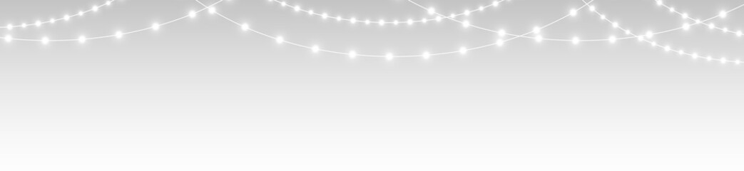 Garland png decorative glowing border for celebration.
