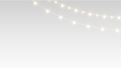 Garland png festive glowing lights for winter party.
