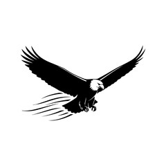 Flying Eagle Silhouette Vector Art