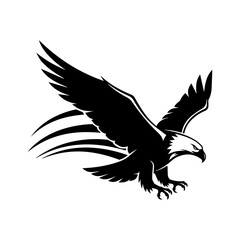 Flying Eagle Silhouette Vector Art