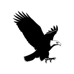 Flying Eagle Silhouette Vector Art
