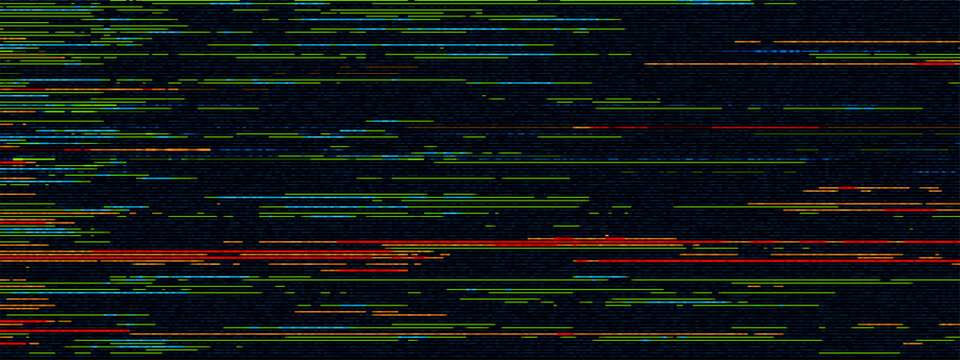 Glitch pixel background with cyberpunk screen effects and digital noise patterns. Retro VHS static overlay and neon error lines for gamer designs. Futuristic 80s retrowave aesthetic vaporwave.