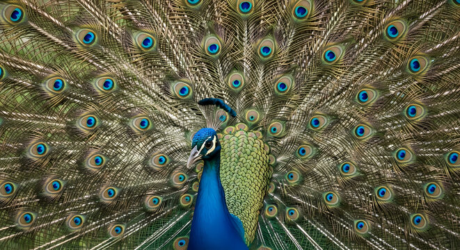 close up of peacock - Powered by Adobe