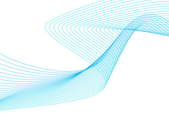 Fototapeta premium Abstract Blue Lines on White Background A Modern Design Concept for Digital Media