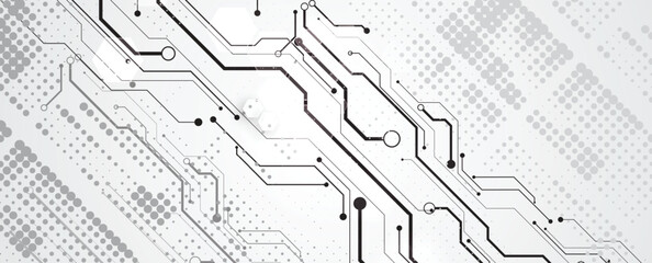 Abstract circuit technology style concept particles background