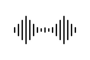 Voice recognition wave Icon. Icon related to Technology. Line icon style. Simple vector design editable