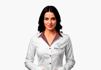 Woman Wearing Shirt Mockup