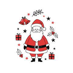 Elegant golden Christmas tree illustration adorned with ornaments, ribbons, and presents, symbolizing luxury, joy, and festive beauty.