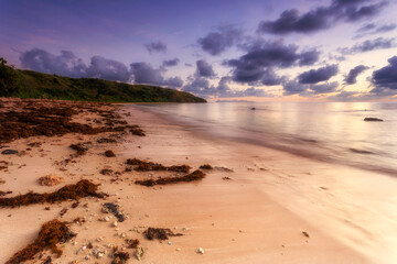 Fiji sea white sand to north dawn