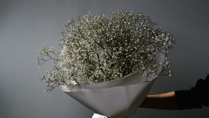 Gypsophila paniculata flowers in a bouquet