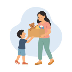 International Volunteer Day Volunteer Helping Person Illustration