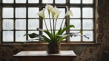 spathiphyllum plant indoor	
