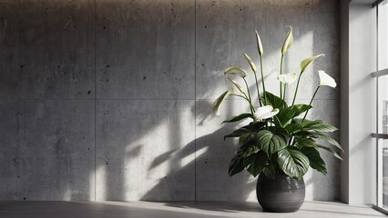spathiphyllum plant indoor