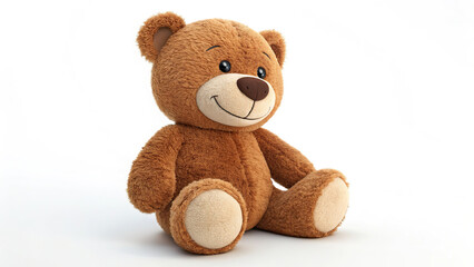 teddy bear play toy isolated on white background	
