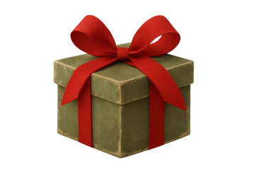 Obraz premium Gift box featuring a red ribbon bow, symbolizing celebration, surprise, and special occasion presents
