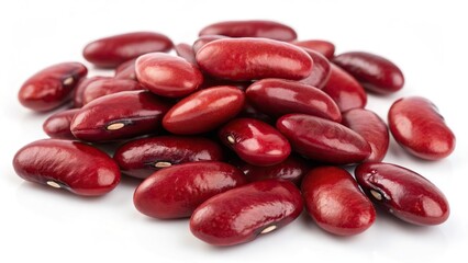 red kidney beans isolated on a white 