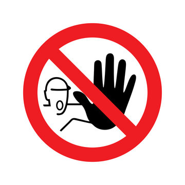 No access for unauthorized persons vector design prohibition safety sign standar ISO 7010.