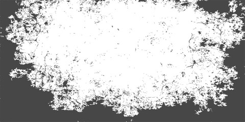 A vintage black ink splatter design with a grunge texture and border frame for an abstract dark background illustration