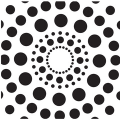 Dotted pattern. Abstract geometric print with different sized round shapes.  Vector  illustration. EPS 10