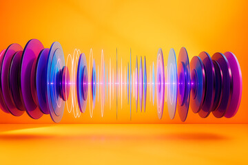 3D abstract visualization futuristic art in vibrant colors for innovative design