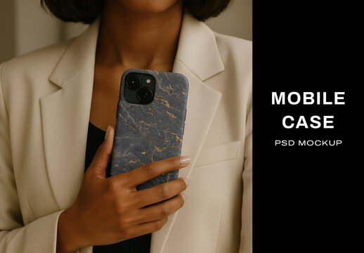 Elegant Mobile Case Mockup Psd 