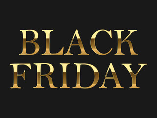 Luxury Black Friday text design in elegant gold color. Ideal for sale templates, banners, advertising campaigns, and promotional visuals. Set of Black Friday sale backgrounds.