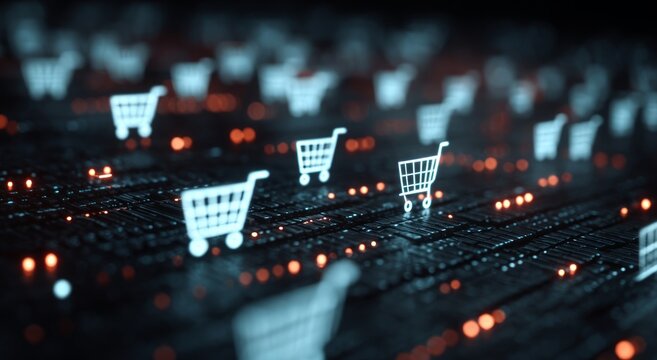 Digital Marketplace: Shopping Carts on a Circuit Board, E-commerce Tech.